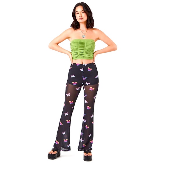 Forever 21 Pants - NWT Forever 21 Butterfly Mesh Pants